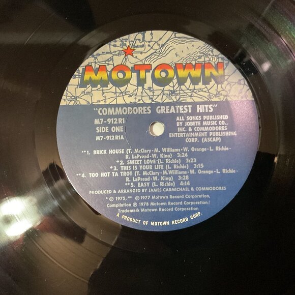 Commodores Greatest Hits Vinyl LP Motown 1974 Funk Groove - Picture 7 of 7